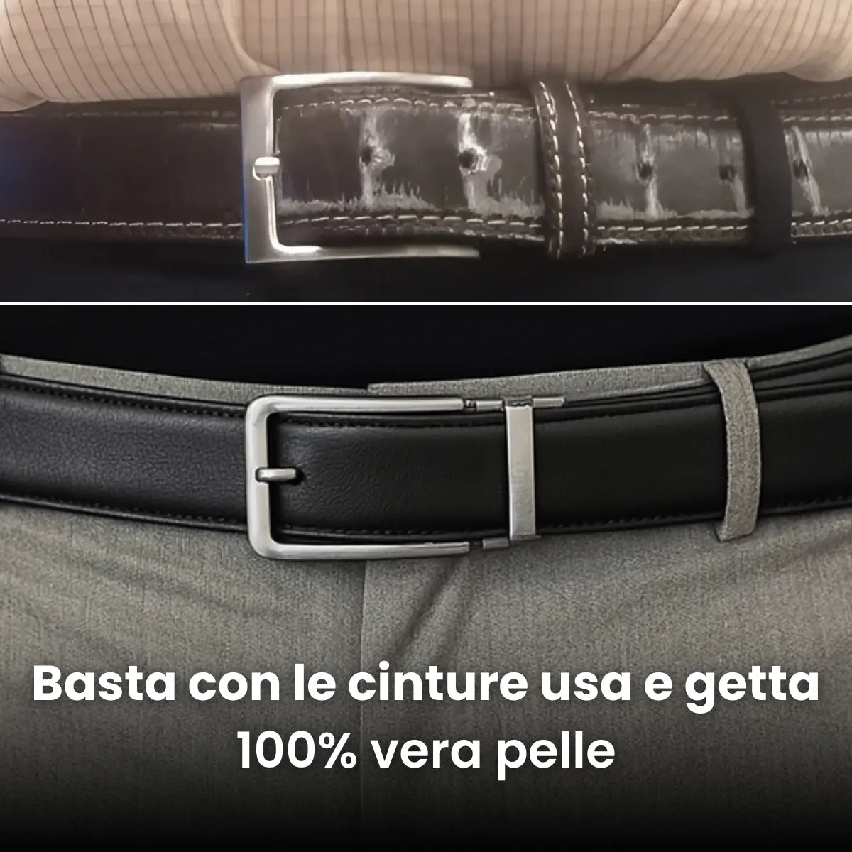 Cintura senza fibbia in nero liscio, larghezza 2,5 cm ARTOIS Cintura senza fibbia in nero liscio, larghezza 2,5 cm ARTOIS